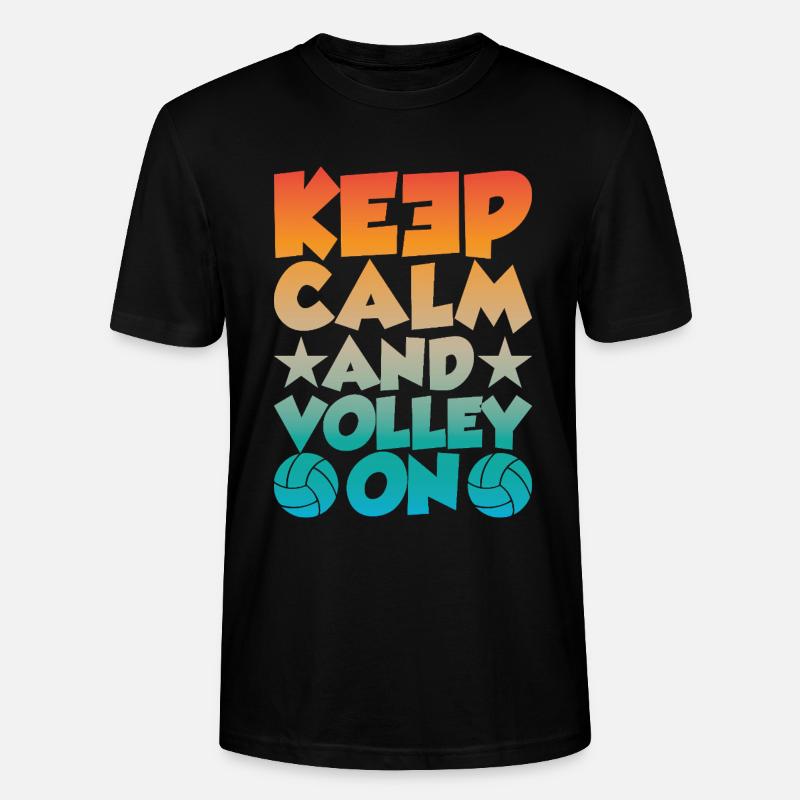 Keep Calm and Volley on - Stanley/Stella Unisex Bio-T-Shirt CRAFTER - Schwarz