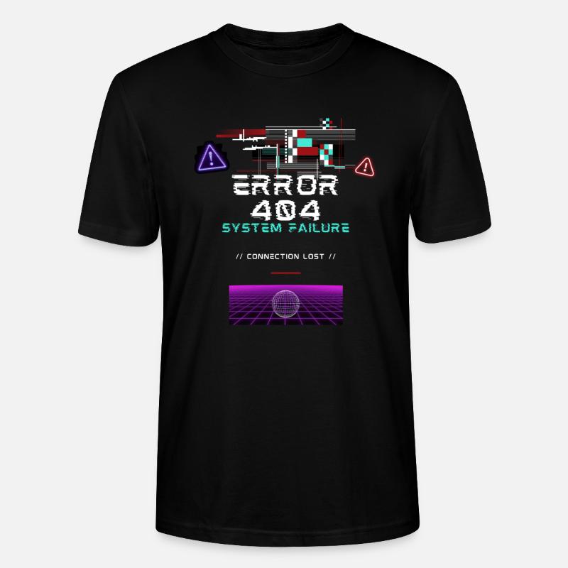 cyberpunk & static - T-shirt bio CRAFTER Stanley Stella Unisexe - noir