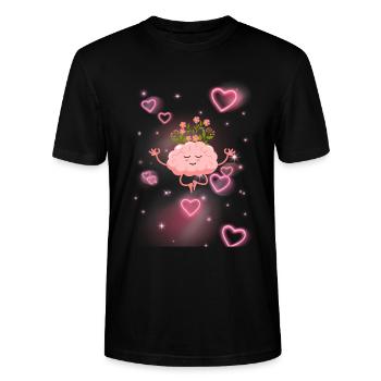 Zen Attitude – Wellness Gift - Stanley/Stella CRAFTER Unisex Organic T-Shirt - black - Front - Alina (178cm) & Michal (187cm)