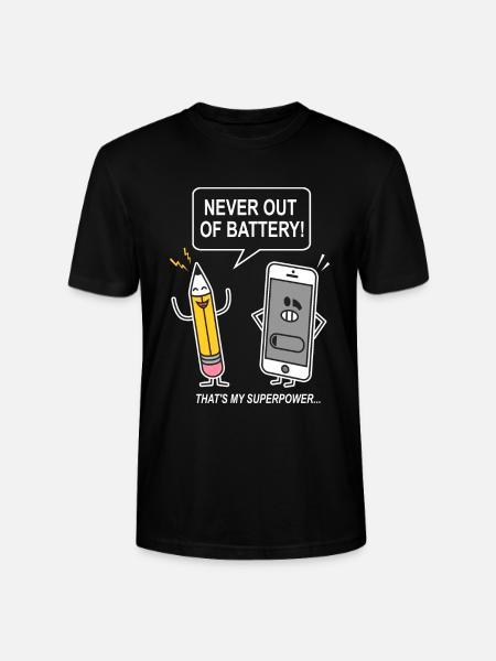 funny humor sarcasm smartphon - Stanley/Stella CRAFTER Unisex Organic T-Shirt - black