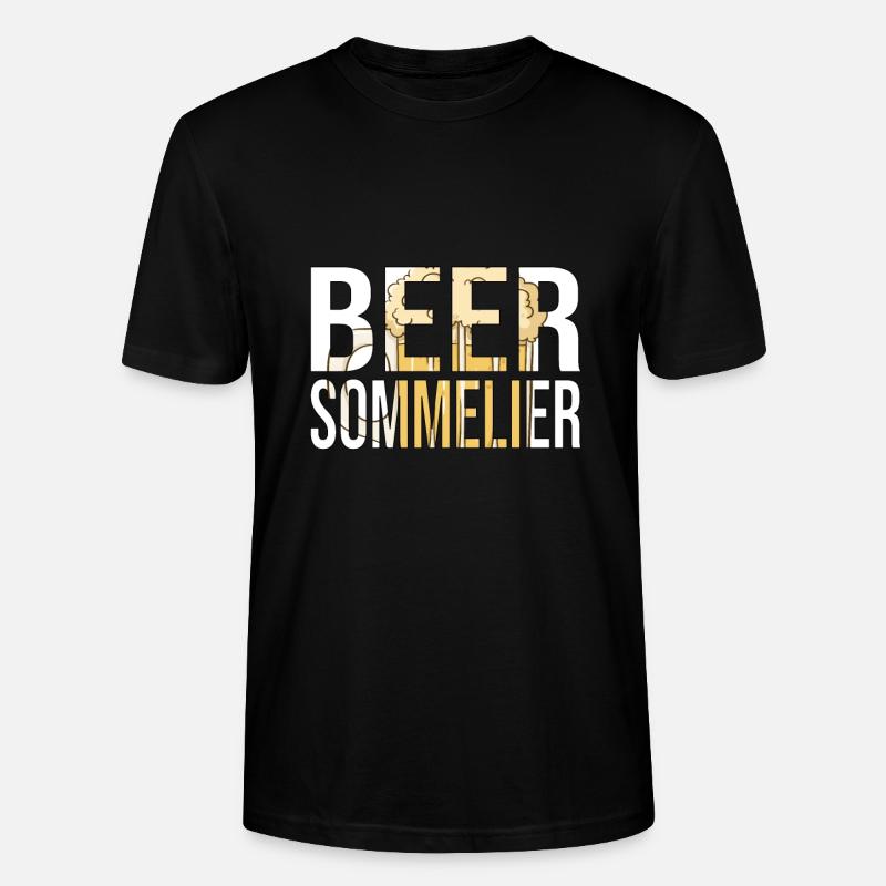 Bier Spruch Biertrinker Geschenk Biersommelier - Stanley/Stella Unisex Bio-T-Shirt CRAFTER - Schwarz