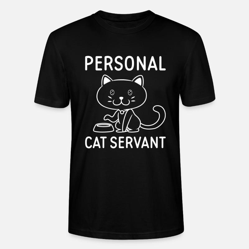 Serviteur personnel de chat - T-shirt bio CRAFTER Stanley Stella Unisexe - noir