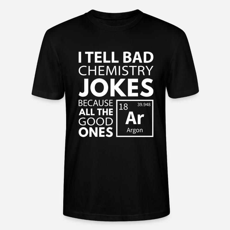 Chemie Witze Argon - Stanley/Stella Unisex Bio-T-Shirt CRAFTER - Schwarz
