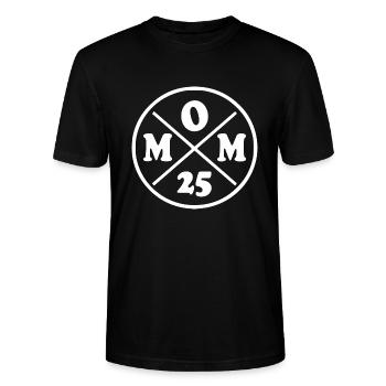 Mom 2025 - mom 25 - T-shirt bio CRAFTER Stanley Stella Unisexe - noir - Devant - Alina (178cm) & Michal (187cm)