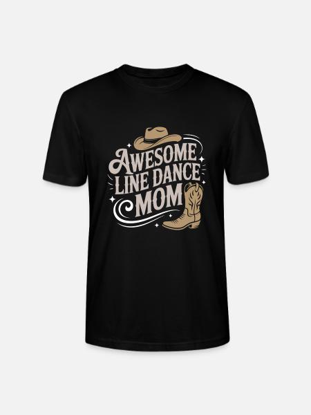 Linedance Mom. Wunderbare Line Dance Mama - Stanley/Stella Unisex Bio-T-Shirt CRAFTER - Schwarz