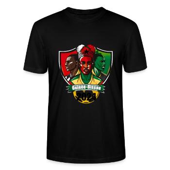 Star-studded Bissau-Guinea - Stanley/Stella CRAFTER Unisex Organic T-Shirt - black - Front - Alina (178cm) & Michal (187cm)