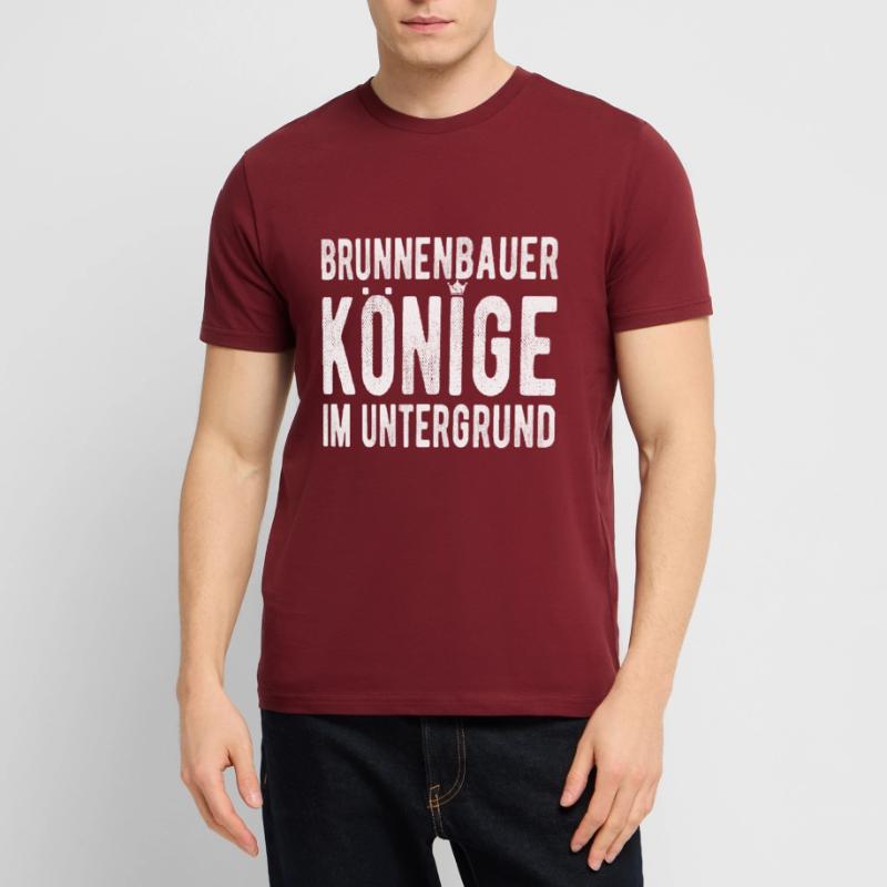 Construction de puits Rois dans le sous-sol Constructeurs de puits T-shirt bio CRAFTER Stanley Stella Unisexe
