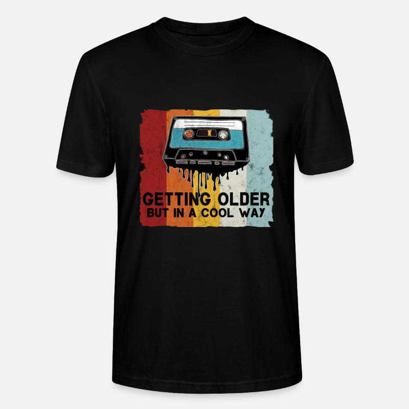 Retro Kassette Spruch - Stanley/Stella Unisex Bio-T-Shirt CRAFTER - Schwarz