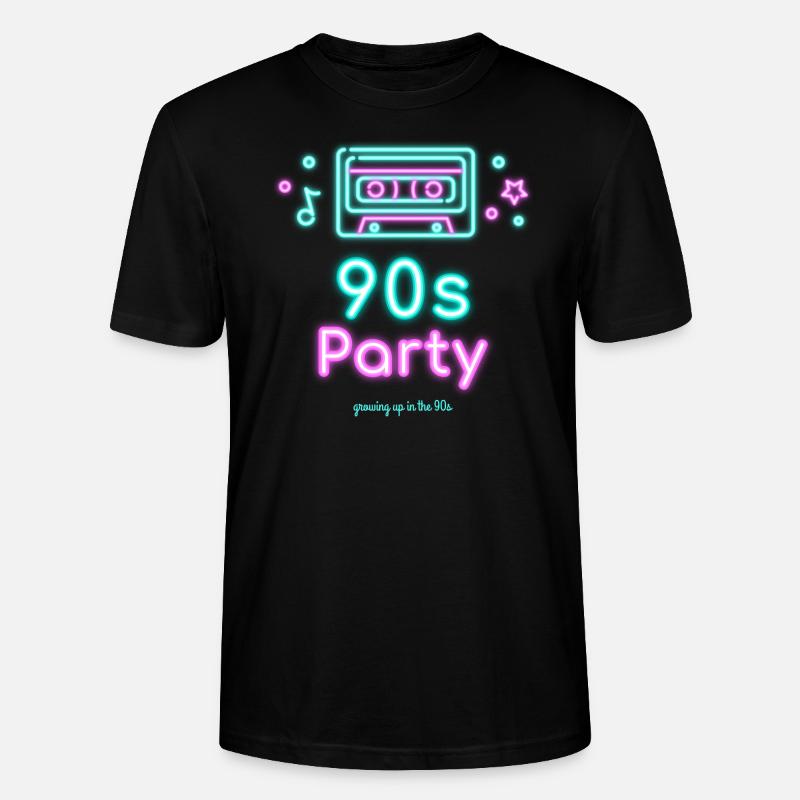 90s Party Neon - Stanley/Stella Unisex Bio-T-Shirt CRAFTER - Schwarz