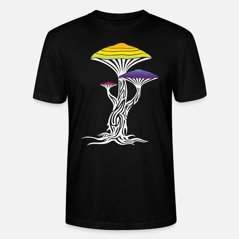 champignons magiques - T-shirt bio CRAFTER Stanley Stella Unisexe - noir