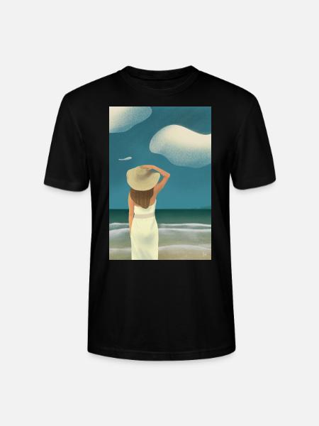 Plage d’été - T-shirt bio CRAFTER Stanley Stella Unisexe - noir