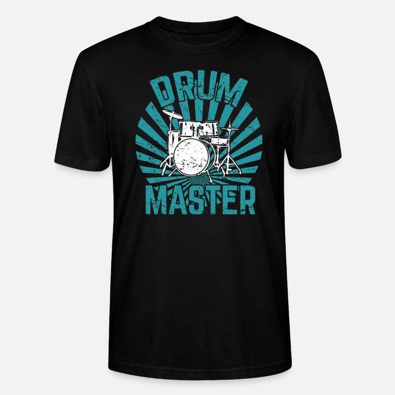 Drummer Drummer Drummer Percussion - Stanley/Stella CRAFTER Unisex Organic T-Shirt - black