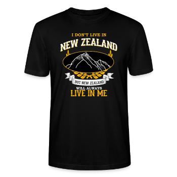 nouvelle-Zélande - T-shirt bio CRAFTER Stanley Stella Unisexe - noir - Devant - Alina (178cm) & Michal (187cm)