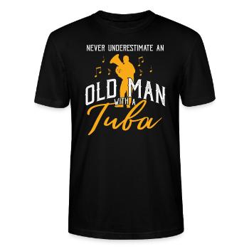 tuba - Stanley/Stella Unisex Bio-T-Shirt CRAFTER - Schwarz - Vorne - Alina (178cm) & Michal (187cm)