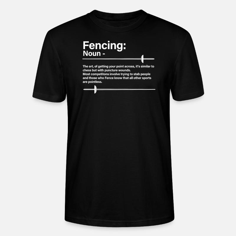 Fechten Nomen - Stanley/Stella Unisex Bio-T-Shirt CRAFTER - Schwarz