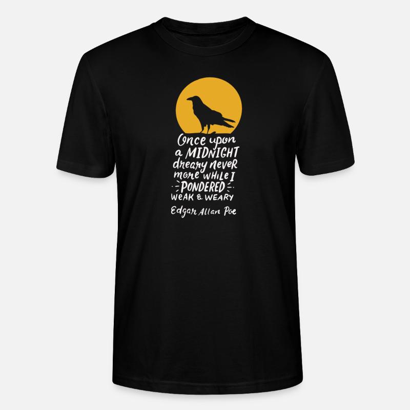 Citation d'Edgar Allan Poe - T-shirt bio CRAFTER Stanley Stella Unisexe - noir