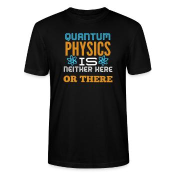 quantum physics - Stanley/Stella CRAFTER Unisex Organic T-Shirt - black - Front - Alina (178cm) & Michal (187cm)