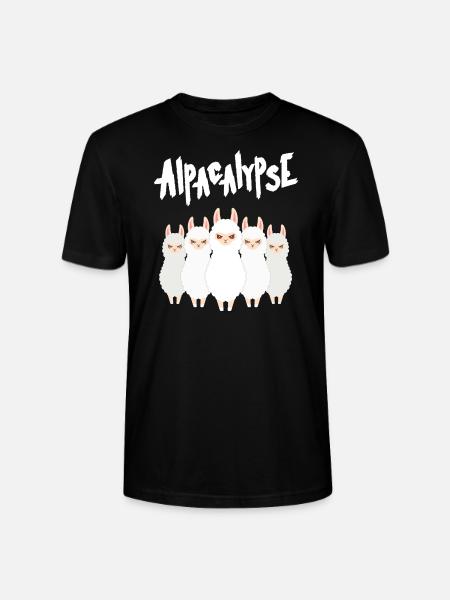 Alpacalypse Alpaca Llama Halloween - Stanley/Stella CRAFTER Unisex Organic T-Shirt - black