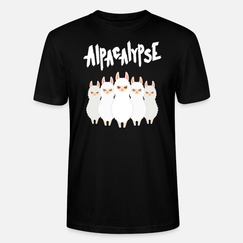 Alpacalypse Alpaca Llama Halloween - Stanley/Stella CRAFTER Unisex Organic T-Shirt - black