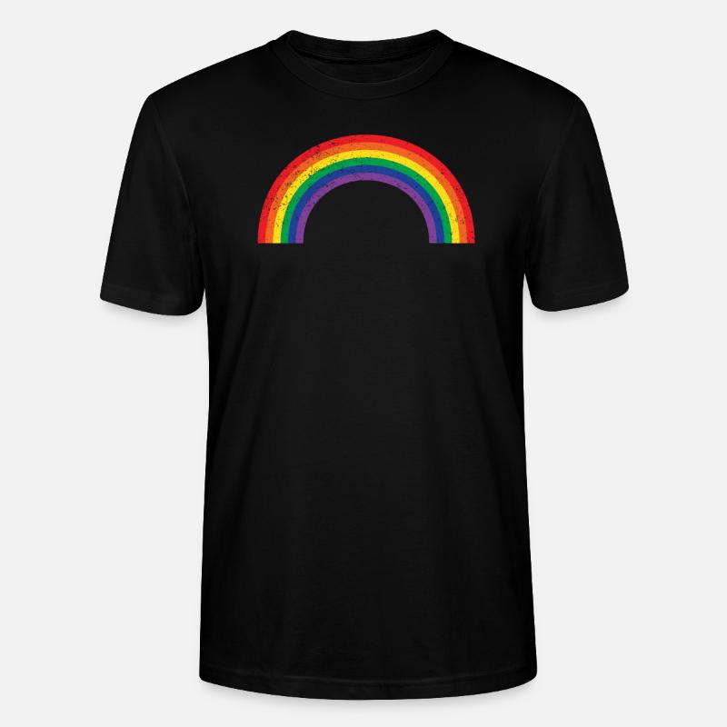 rainbow regenbogen - Stanley/Stella Unisex Bio-T-Shirt CRAFTER - Schwarz