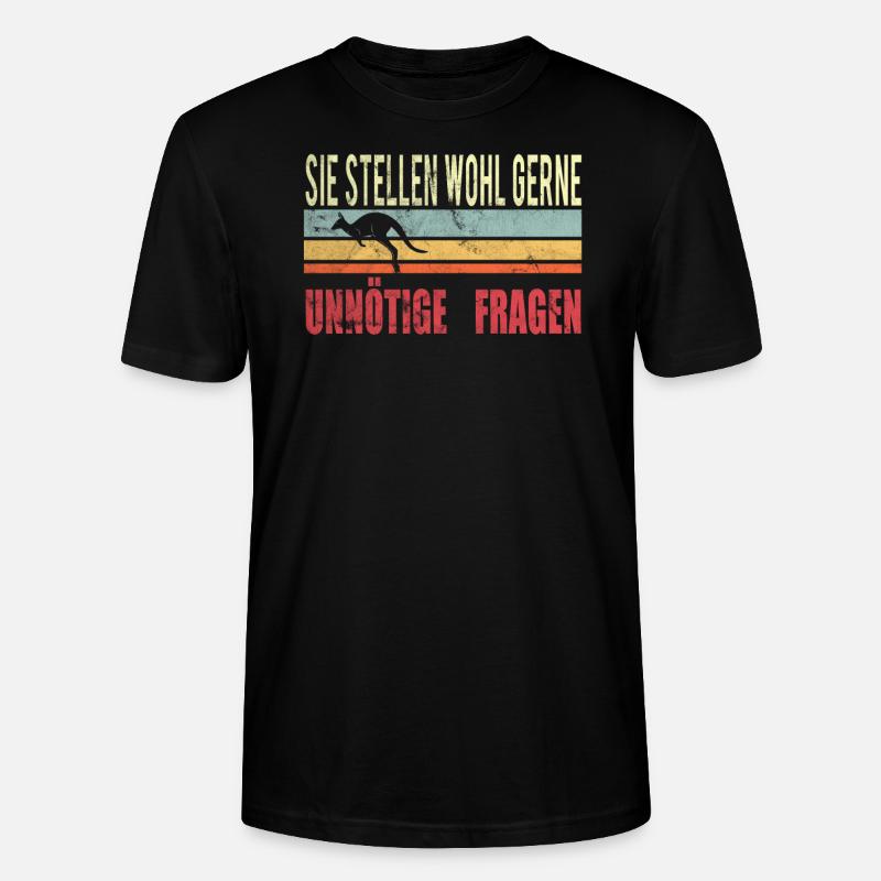 Fragen Känguru - Stanley/Stella Unisex Bio-T-Shirt CRAFTER - Schwarz
