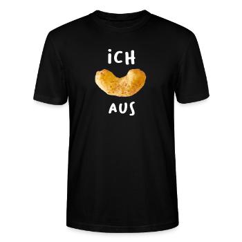 Ich Erdnusflip aus Ich flippe aus Ich flip aus - Stanley/Stella Unisex Bio-T-Shirt CRAFTER - Schwarz - Vorne - Alina (178cm) & Michal (187cm)