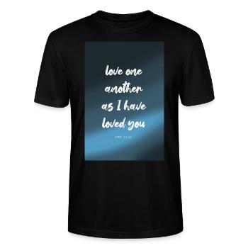 Bible quotes for Jesus Christ - Stanley/Stella CRAFTER Unisex Organic T-Shirt - black - Front - Alina (178cm) & Michal (187cm)
