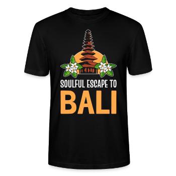 Bali - T-shirt bio CRAFTER Stanley Stella Unisexe - noir - Devant - Alina (178cm) & Michal (187cm)