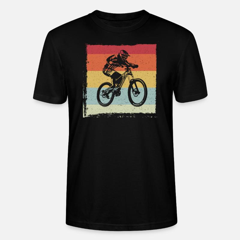 MTB Downhill - Stanley/Stella Unisex Bio-T-Shirt CRAFTER - Schwarz