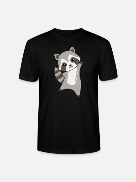 Waschbär süße Tiere Kinder Geschenkidee - T-shirt bio CRAFTER Stanley Stella Unisexe - noir