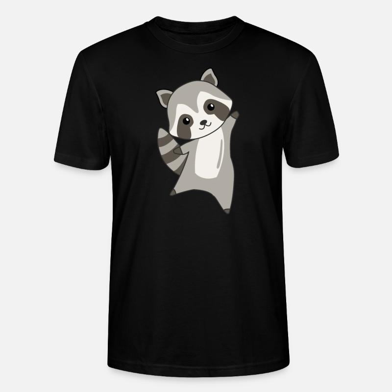 Waschbär süße Tiere Kinder Geschenkidee - Stanley/Stella Unisex Bio-T-Shirt CRAFTER - Schwarz