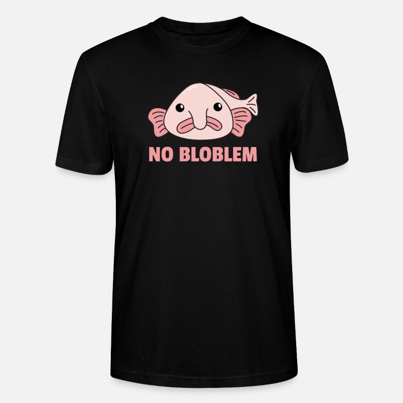 Blobfish No Bloblem drôle Blobfish - T-shirt bio CRAFTER Stanley Stella Unisexe - noir