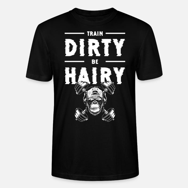 Monkey Primat Schimpanse Zoo - Stanley/Stella Unisex Bio-T-Shirt CRAFTER - Schwarz