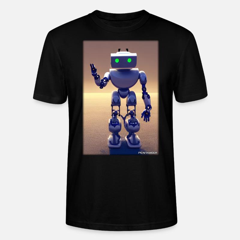Robot Future Technology Science Android - Stanley/Stella CRAFTER Unisex Organic T-Shirt - black