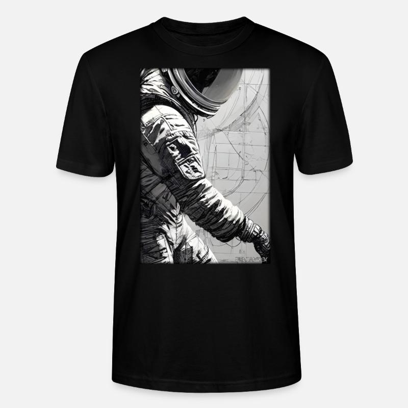 Astronaut Zukunft Sci-Fi Technik - Stanley/Stella Unisex Bio-T-Shirt CRAFTER - Schwarz