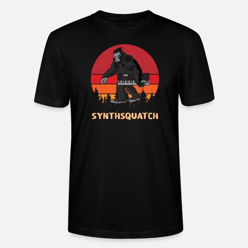 Sasquatch Synthétiseur DJ Clavier Synthsquatch - T-shirt bio CRAFTER Stanley Stella Unisexe - noir