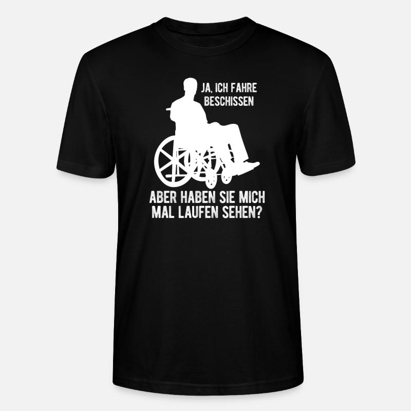 Rollstuhl Rollstuhlfahrer Geschenkidee Design Roll - Stanley/Stella Unisex Bio-T-Shirt CRAFTER - Schwarz