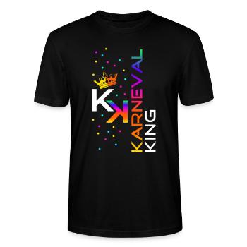 Carnival King - Stanley/Stella CRAFTER Unisex Organic T-Shirt - black - Front - Alina (178cm) & Michal (187cm)