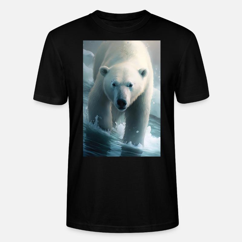 Eisbär - Stanley/Stella Unisex Bio-T-Shirt CRAFTER - Schwarz