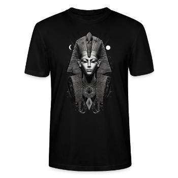 Pharaoh - Stanley/Stella CRAFTER Unisex Organic T-Shirt - black - Front - Alina (178cm) & Michal (187cm)