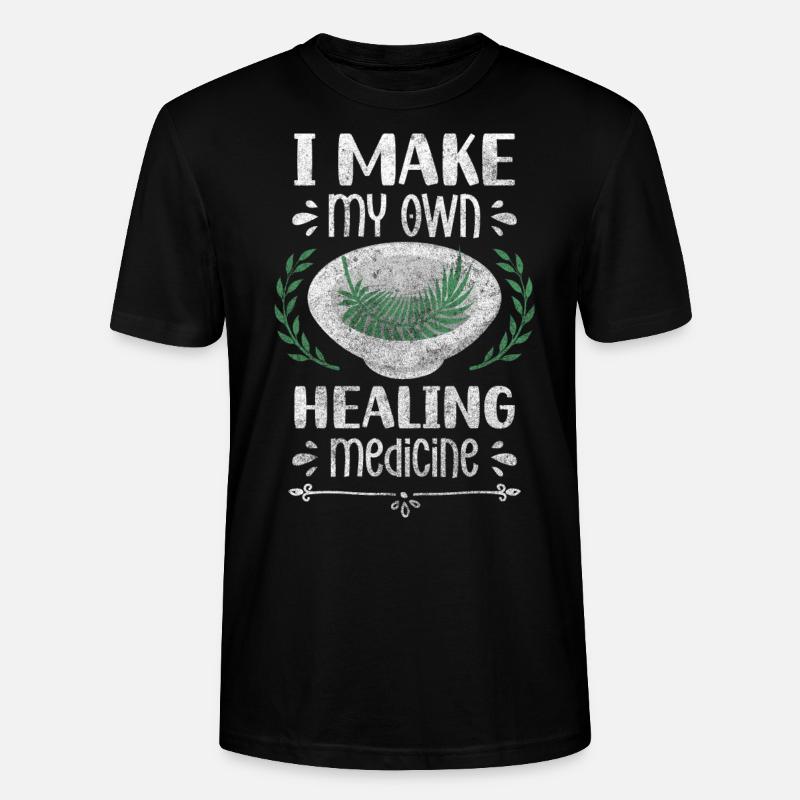 Medicinal potion plants diseases - Stanley/Stella CRAFTER Unisex Organic T-Shirt - black