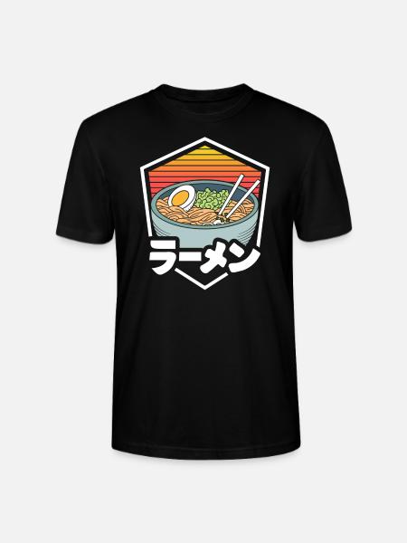 Retro Ramen - Stanley/Stella CRAFTER Unisex Organic T-Shirt - black