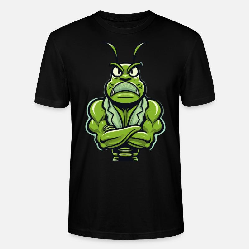 Bodybuilder Grashüpfer - Stanley/Stella Unisex Bio-T-Shirt CRAFTER - Schwarz