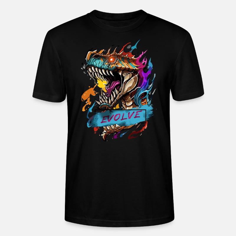 Roaring Evolution - Stanley/Stella Unisex Bio-T-Shirt CRAFTER - Schwarz