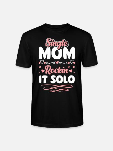 Single Parent Team Love - Stanley/Stella CRAFTER Unisex Organic T-Shirt - black