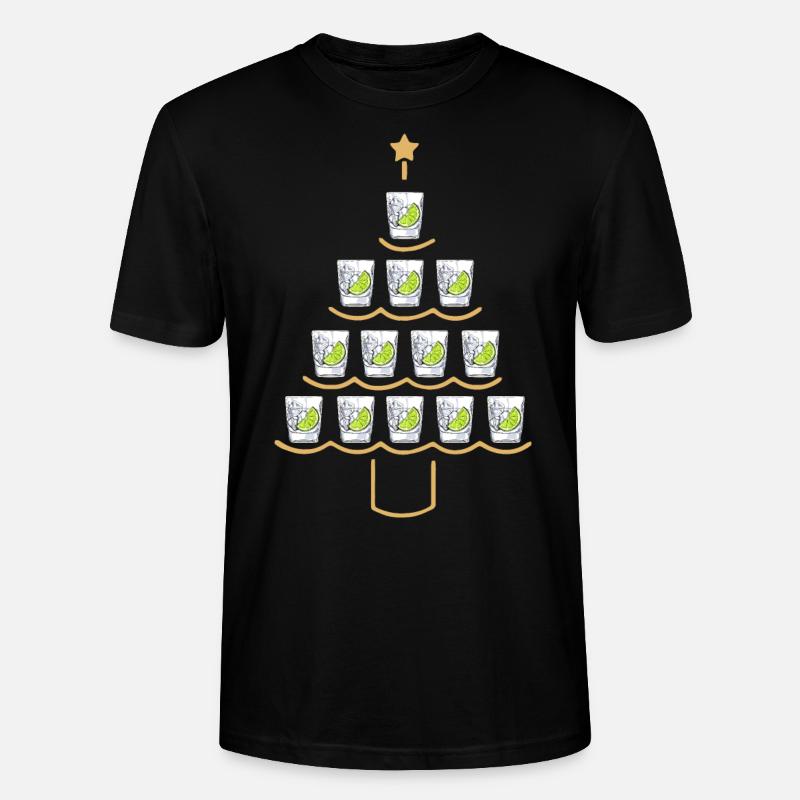 Gin Weihnachtsbaum - Stanley/Stella Unisex Bio-T-Shirt CRAFTER - Schwarz