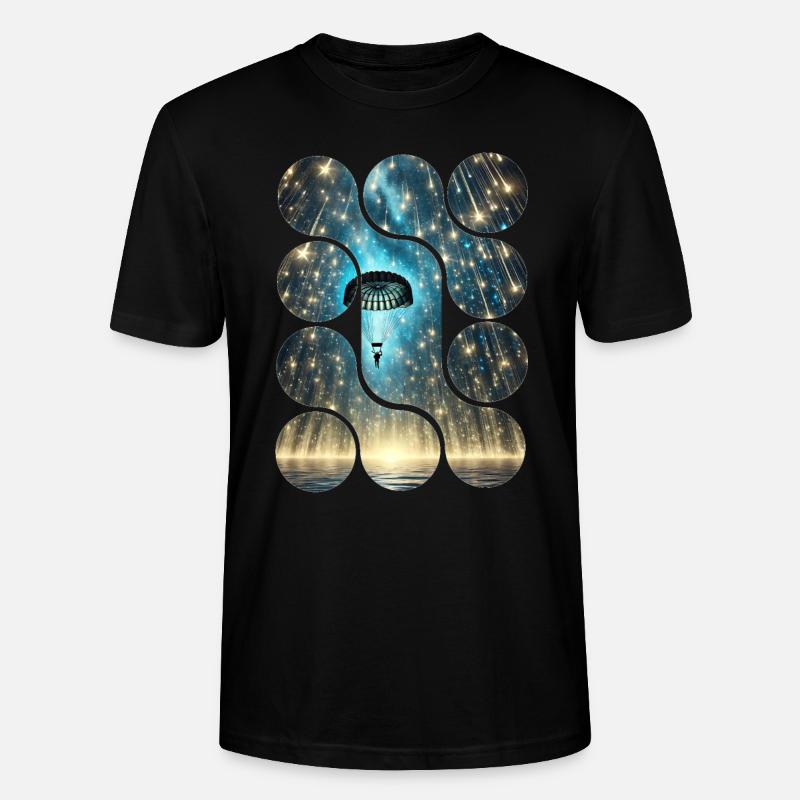 Star Parachute Visual - Stanley/Stella Unisex Bio-T-Shirt CRAFTER - Schwarz