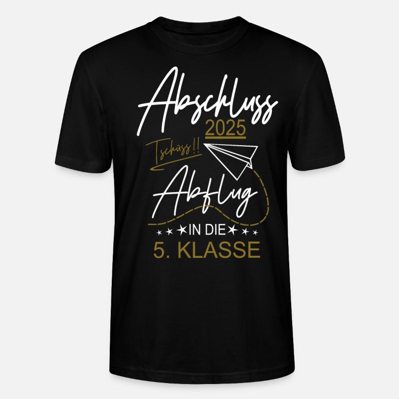 Abschluss 2025 Grundschule - Stanley/Stella Unisex Bio-T-Shirt CRAFTER - Schwarz
