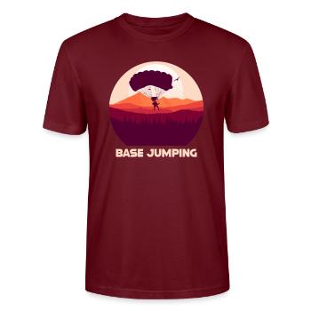 Base Jumping - Stanley/Stella Unisex Bio-T-Shirt CRAFTER - Burgunderrot - Vorne - Alina (178cm) & Michal (187cm)