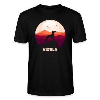 Vizsla - Stanley/Stella CRAFTER Unisex Organic T-Shirt - black - Front - Alina (178cm) & Michal (187cm)